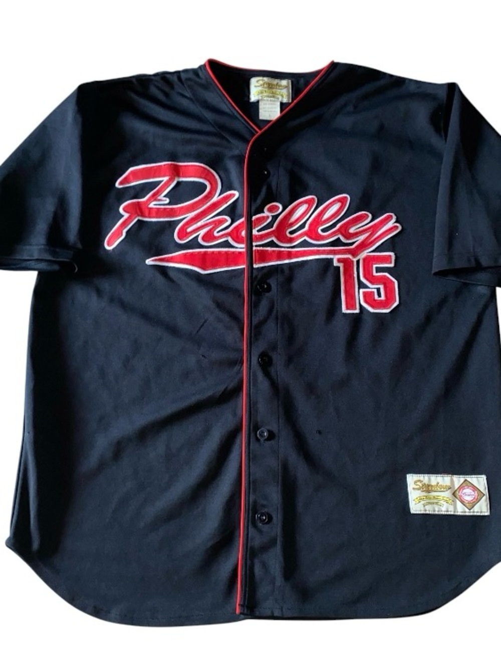 Philadelphia Phillies Jersey #15 Stardom Men's Large Button Down Philly (DB3)